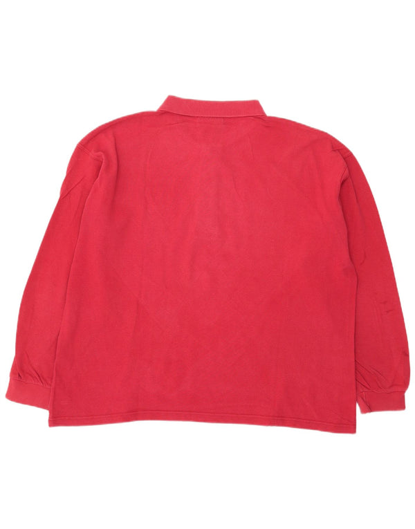 Kappa Mens Long Sleeve Polo Shirt XL Red