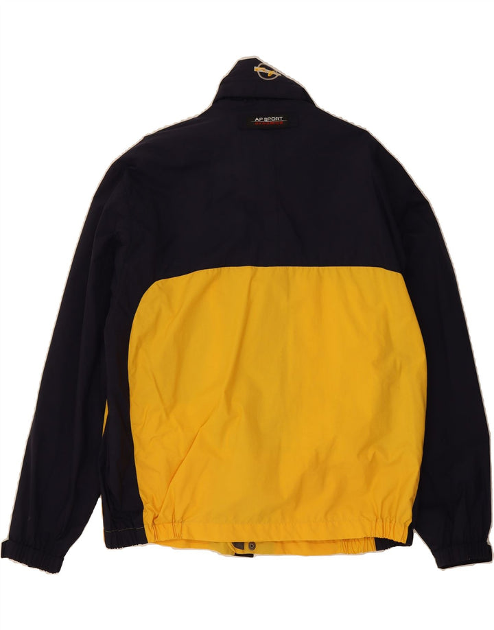 VINTAGE Mens Rain Jacket UK 42 XL Navy Blue Colourblock Nylon Vintage Vintage and Second-Hand Vintage from Messina Hembry 