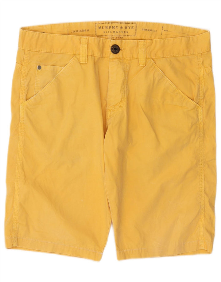 Murphy & Nye Herre Sailmakers Chino Shorts W34 Large Yellow Cotton