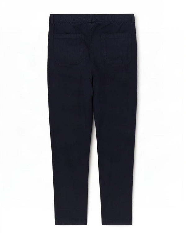 Marks & Spencer Dame Slim Casual Bukser UK 14 Large W34 L26 Navy Blue