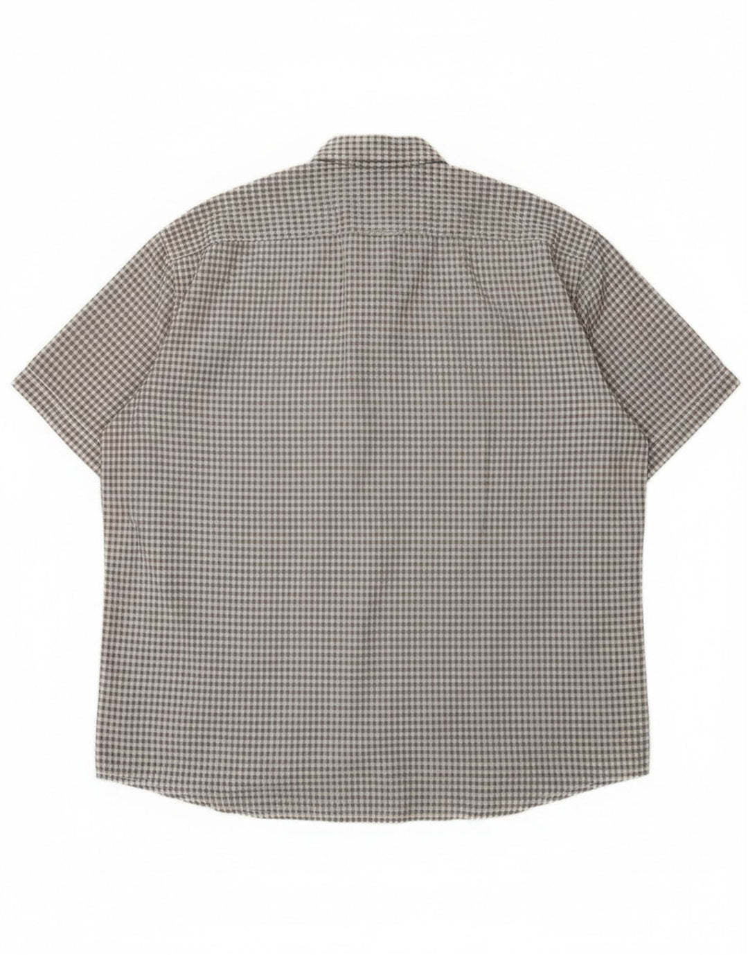 Camel Active Herre kortærmet Regular Fit skjorte 2XL Grå Gingham Bomuld