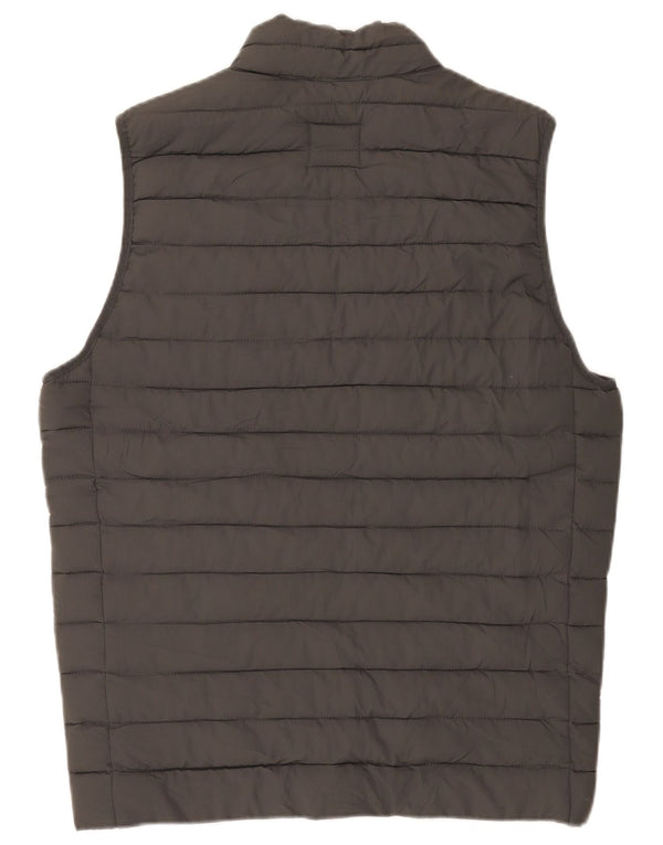 Jack & Jones Mens Padded Gilet UK 36 Small Grey Polyester