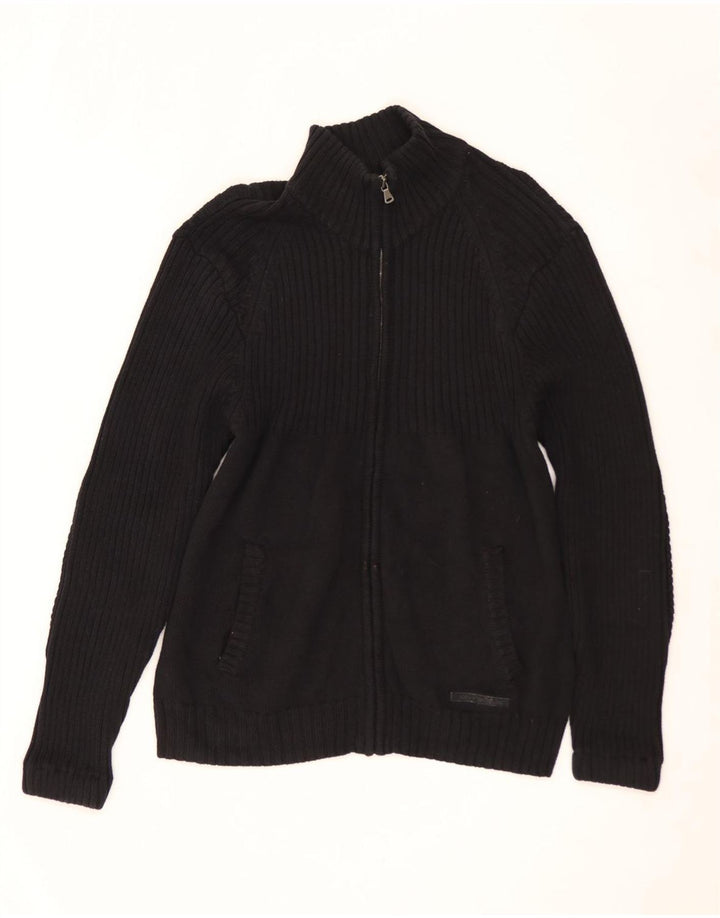 Calvin Klein Jeans Herre Cardigan Sweater Medium Sort Bomuld