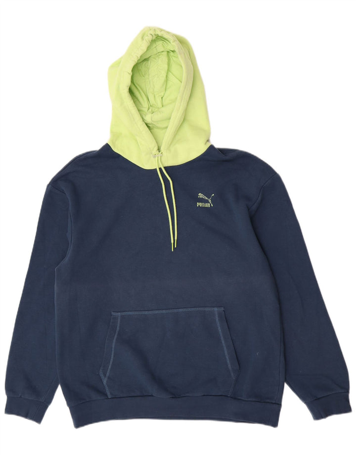 Puma Herre hættetrøje Jumper Medium Marineblå Colourblock Bomuld