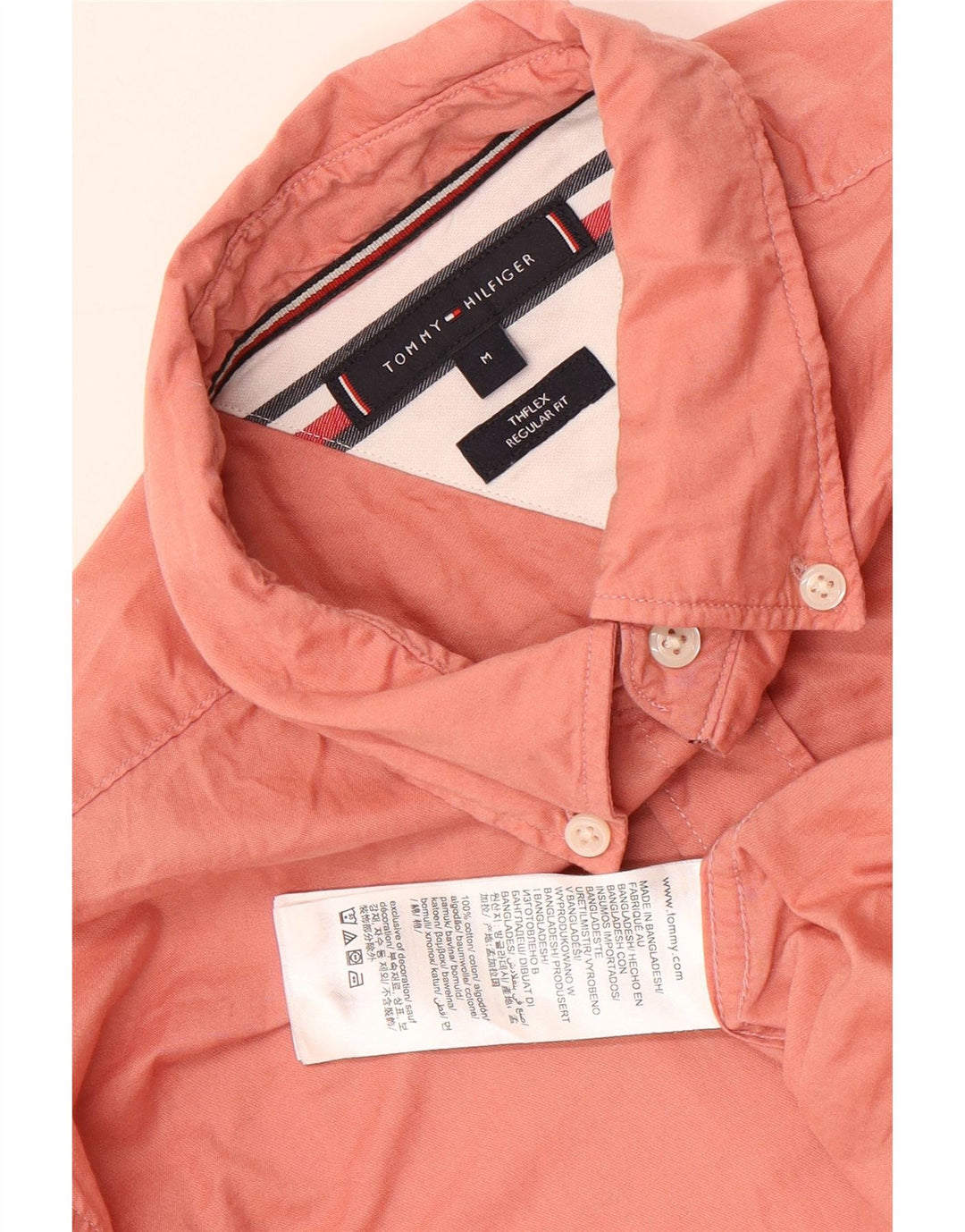 TOMMY HILFIGER Herre Regular Fit skjorte Medium Pink Bomuld