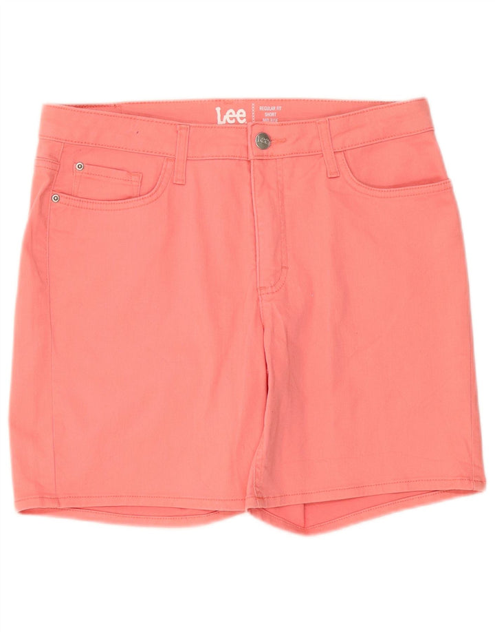 Lee Womens Mid Rise Regular Fit denimshorts W34 Large Pink