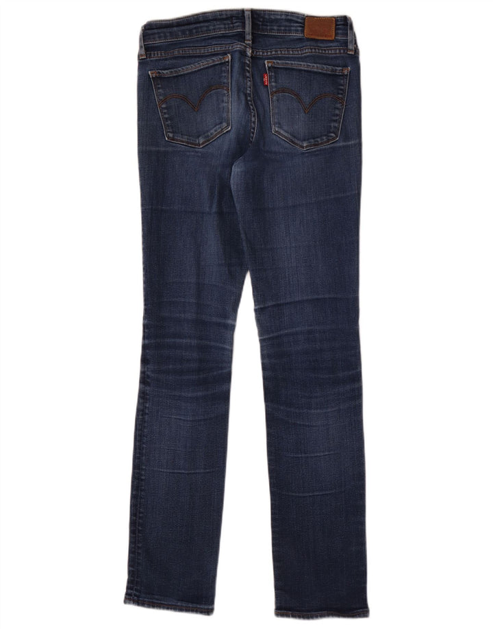 LEVI'S Dame 712 Distressed Slim Jeans W27 L30 Blå Bomuld