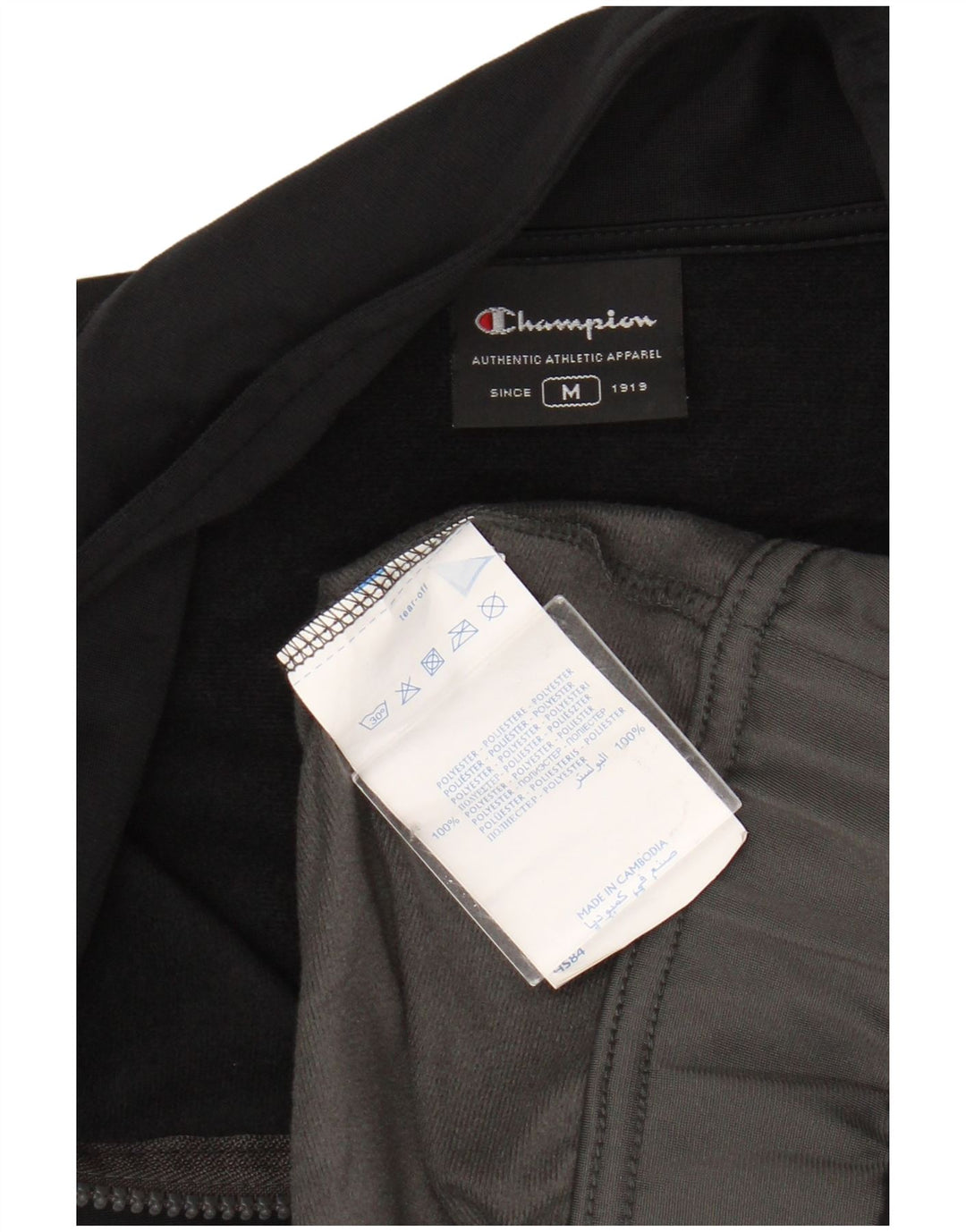 Champion Herre træningsdragt Topjakke Medium Sort Colourblock Polyester