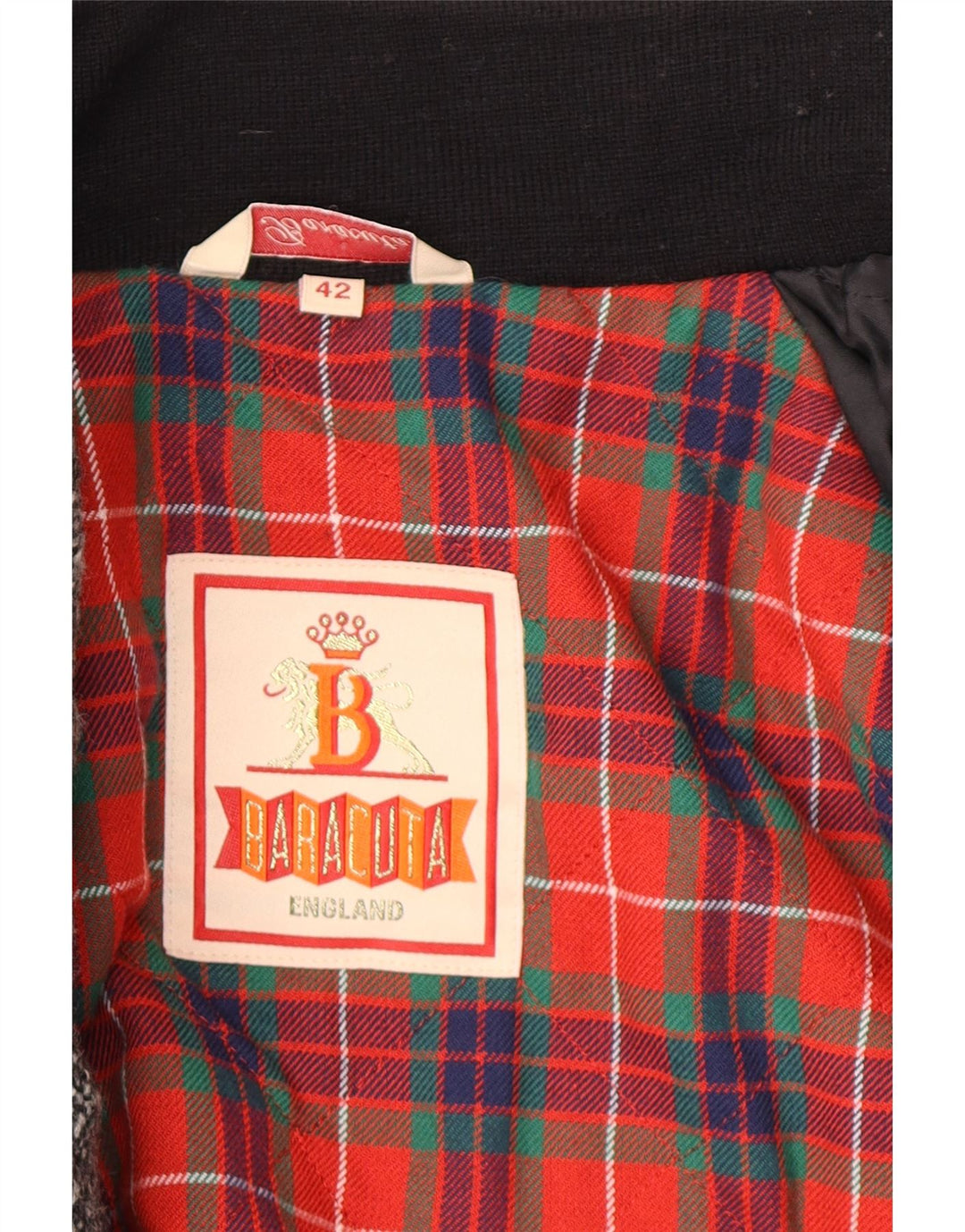 Baracuta Herre Bomber Jacket UK 42 XL Grå Flecked Classic