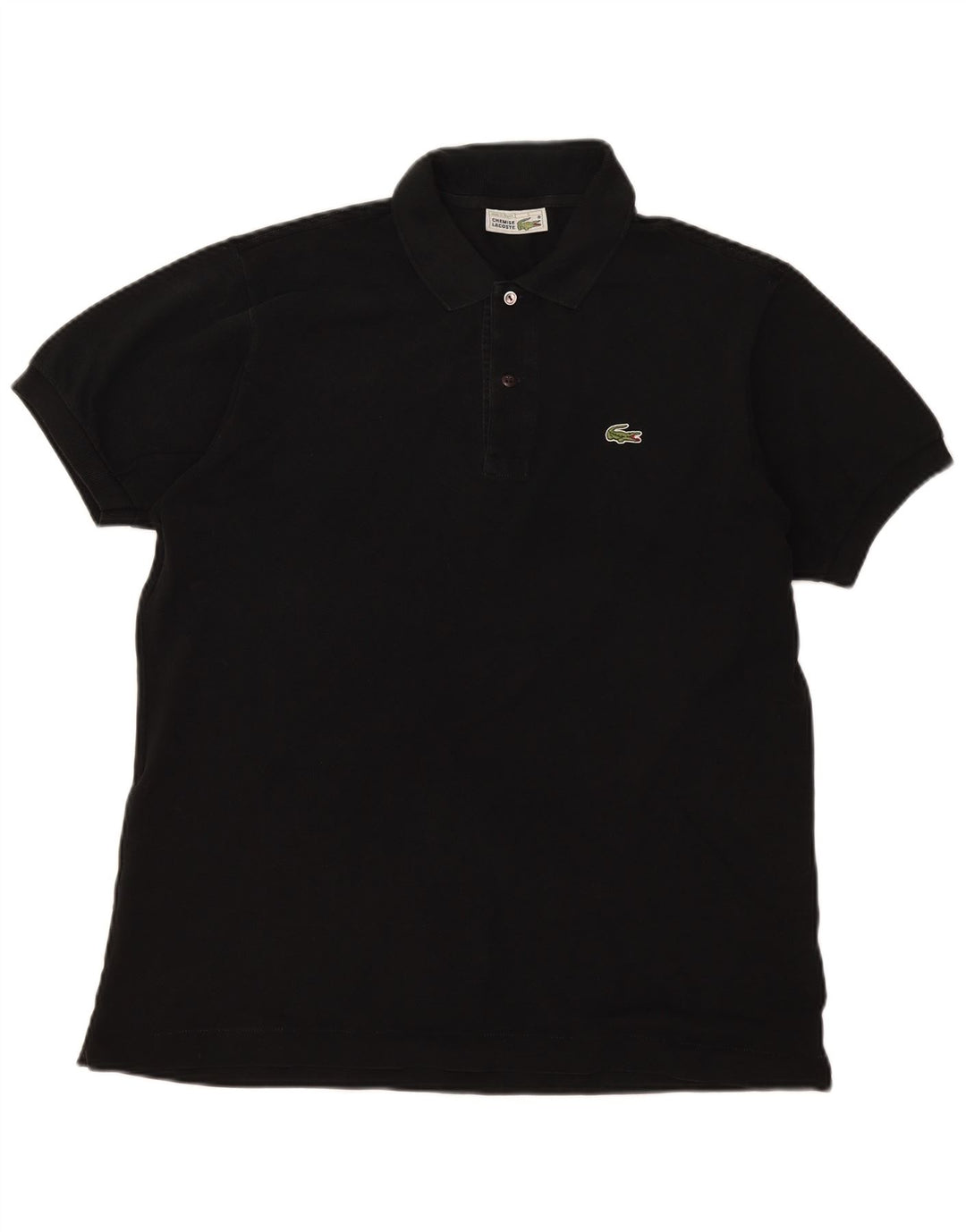 Lacoste Herre Polo Shirt Størrelse 5 Large Sort Bomuld