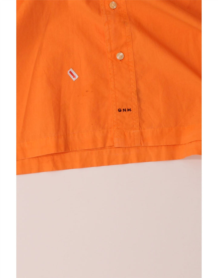 GANT Mens Short Sleeve Shirt Large Orange Cotton Vintage Gant and Second-Hand Gant from Messina Hembry 