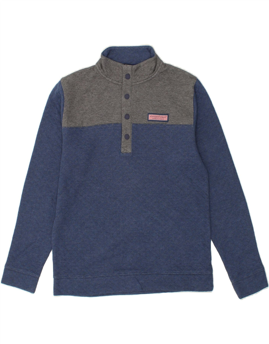 VINEYARD VINES Boys Sweatshirt Jumper 15-16 Years XL Blue Colourblock Vintage Vineyard Vines and Second-Hand Vineyard Vines from Messina Hembry 