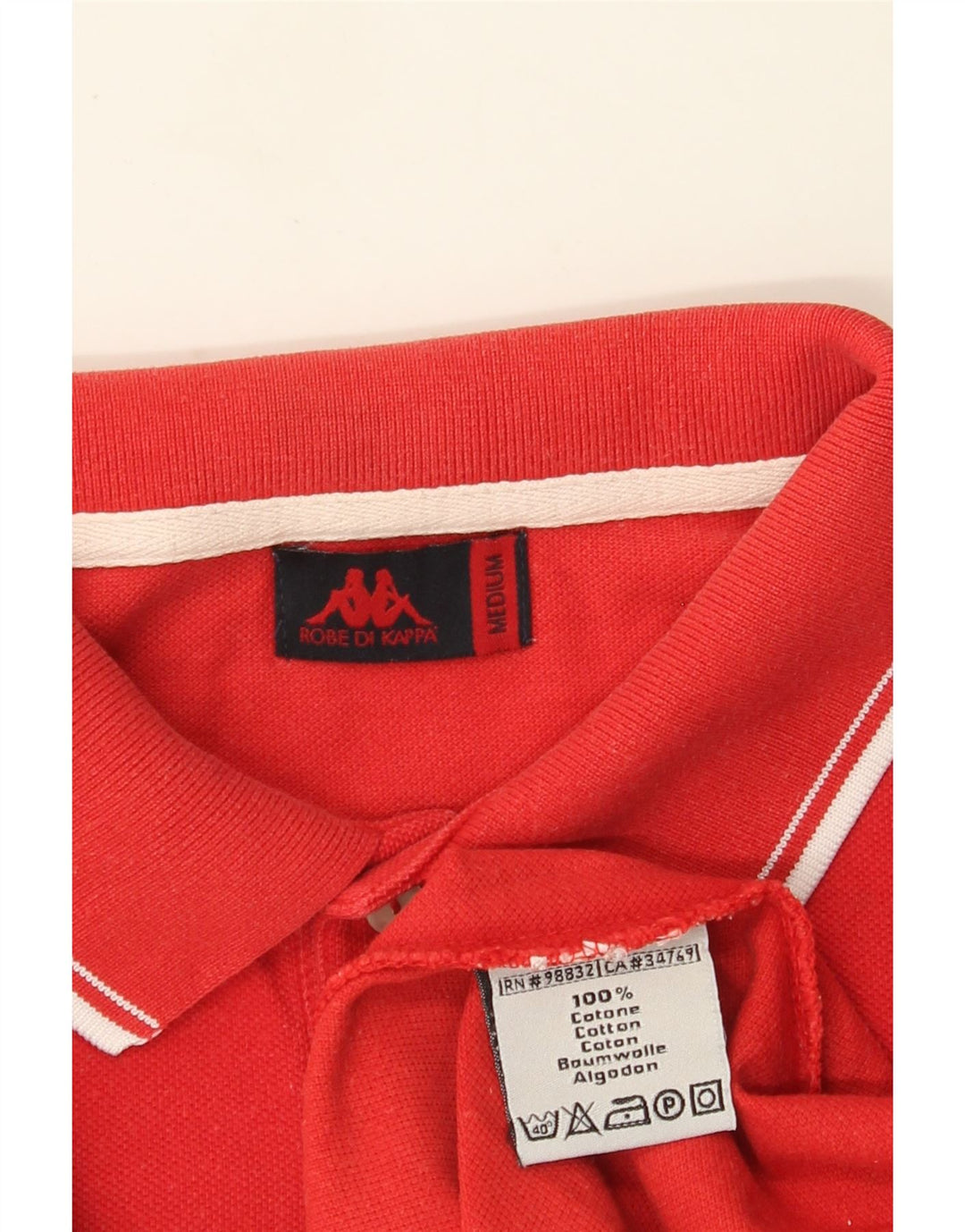 Kappa herre poloshirt Medium rød bomuld