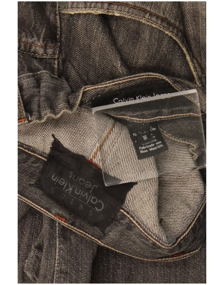 CALVIN KLEIN Herre Bootcut Jeans W36 L30 Sort Bomuld