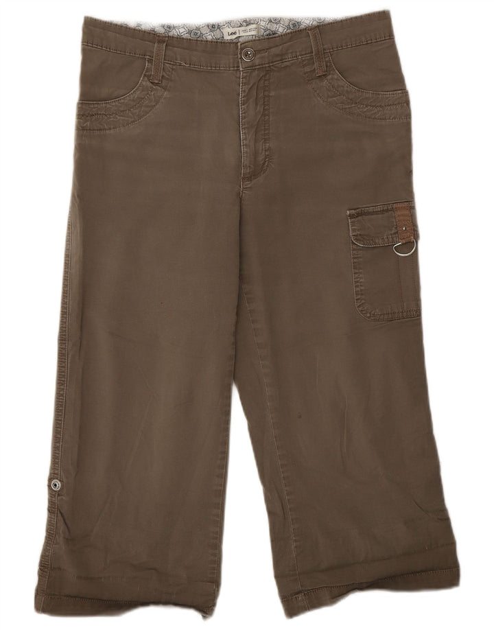Lee Dame Cargo Capri Bukser US 6 Medium W30 L20 Khaki Bomuld