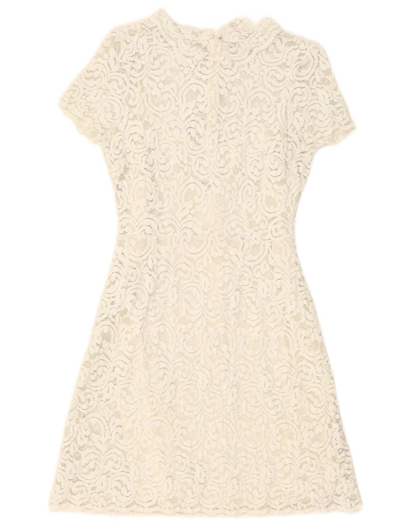 Jack Wills Dame Blonde A-Line Kjole UK 8 Small White Floral