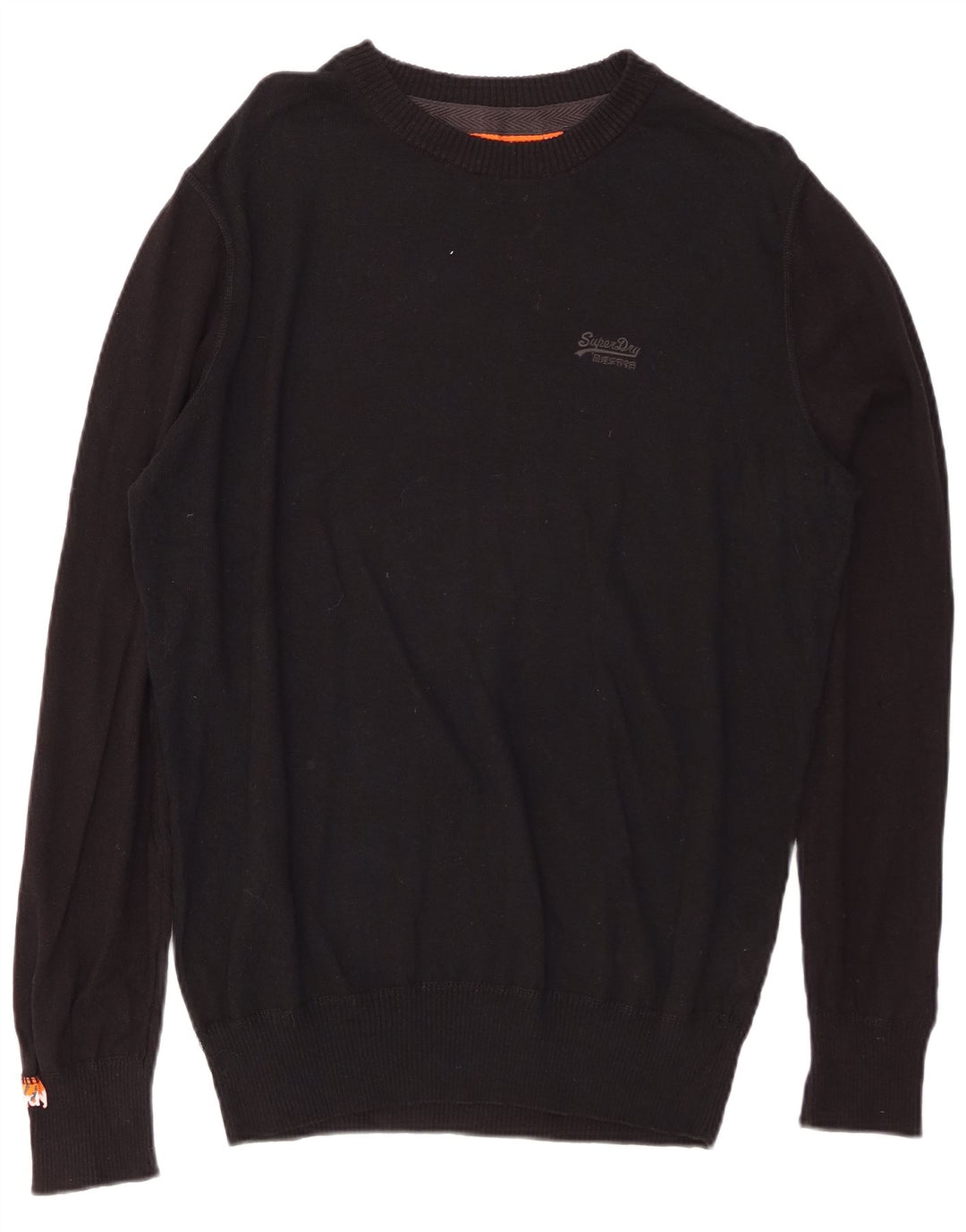 SUPERDRY Herre sweater med rund hals XL sort bomuld