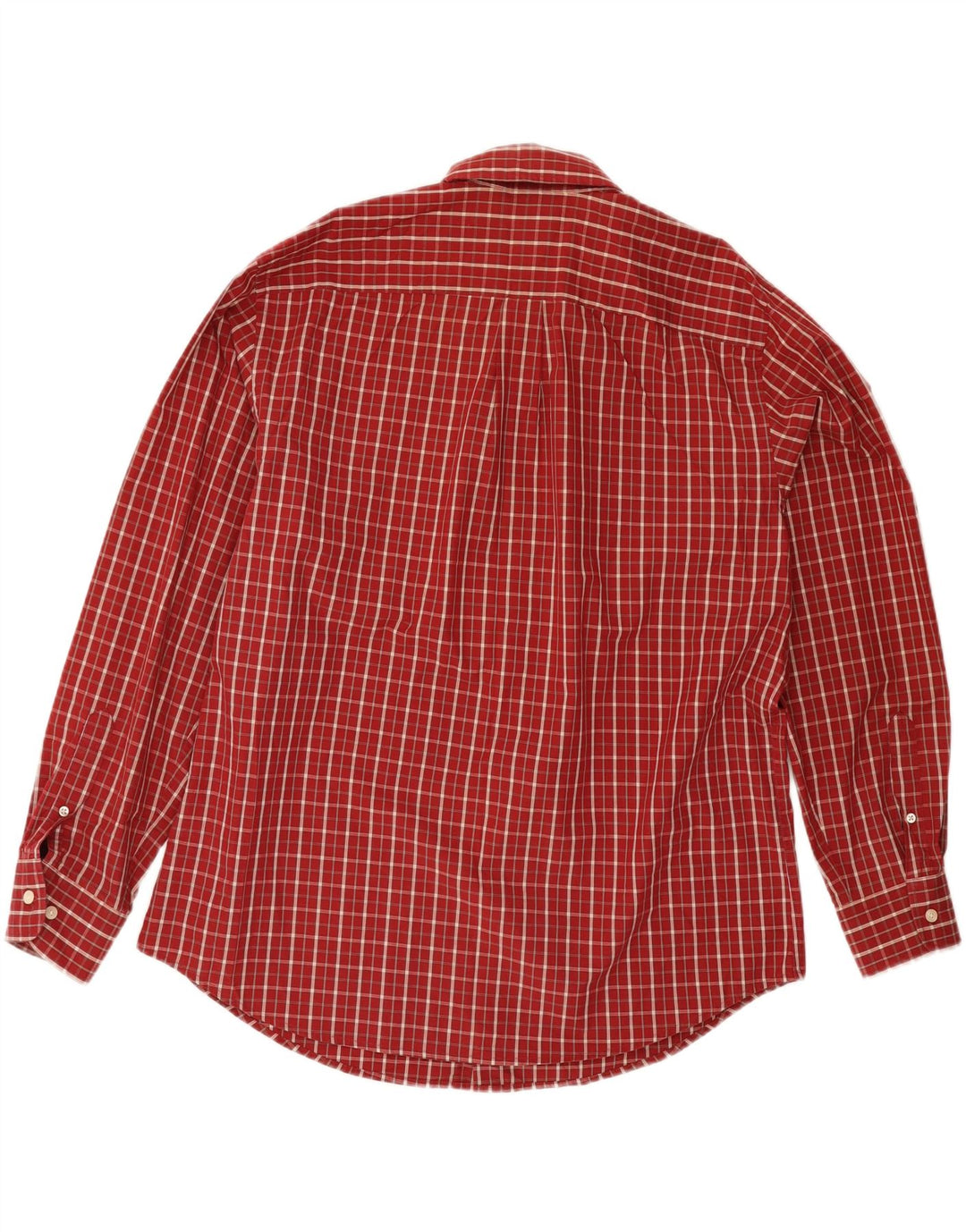 DOCKERS Mens Shirt Size 17 1/2 XL Red Check Cotton Vintage Dockers and Second-Hand Dockers from Messina Hembry 