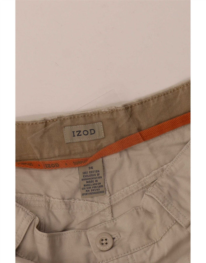 Izod Herre Cargo Shorts Large W36 Beige Bomuld