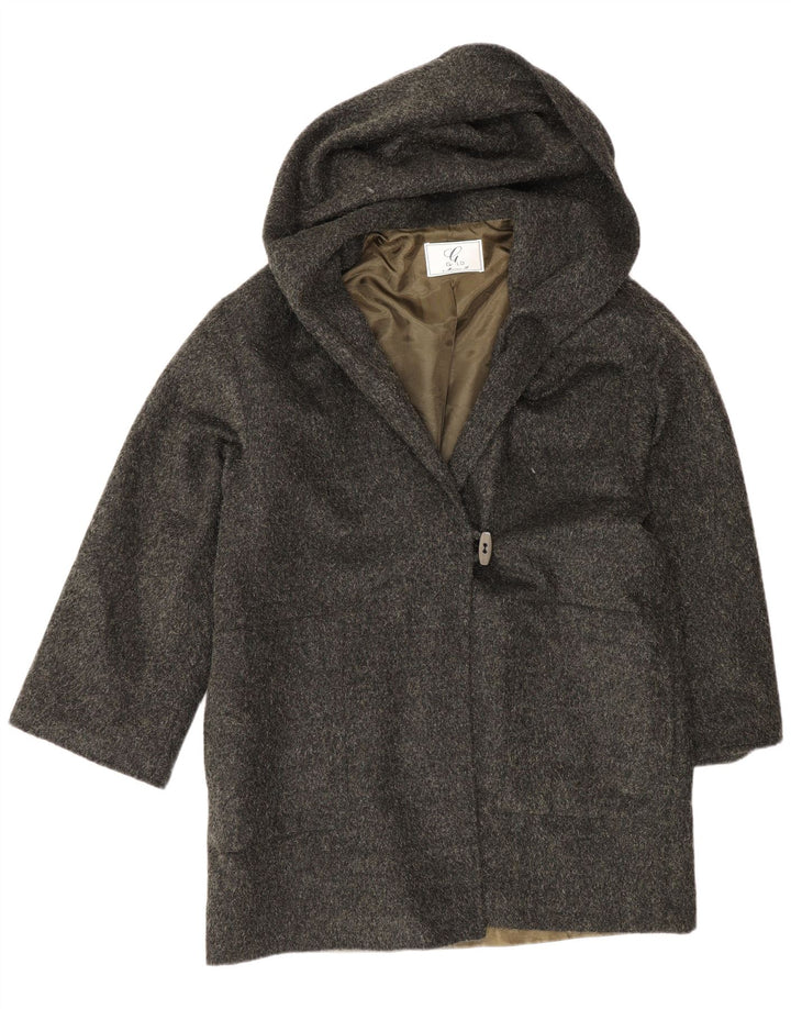Guld af Michael H Dame Loose Fit Overfrakke UK 12 Medium Green Wool