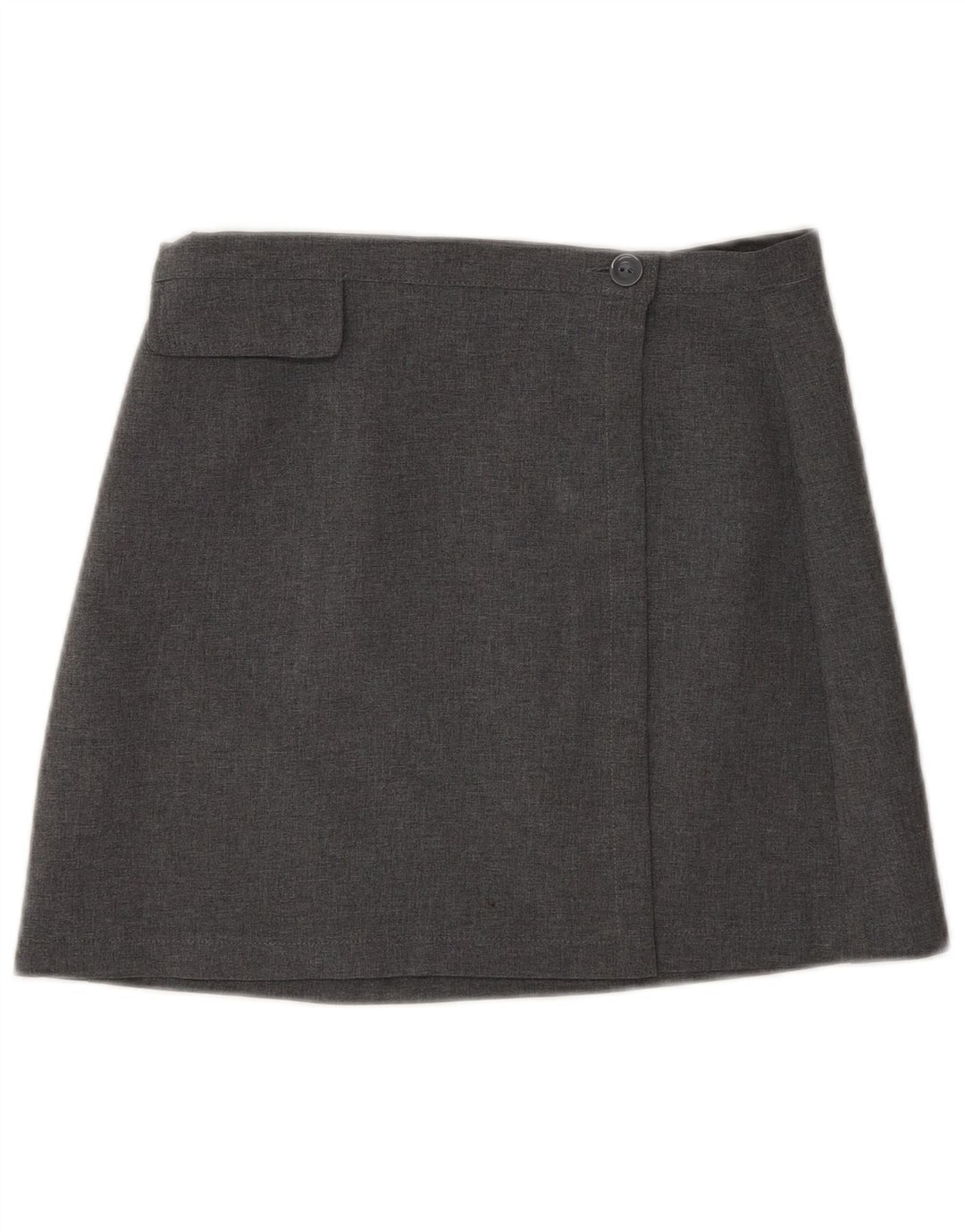 Sisley Dame Højtalje Mini Wrap Nederdel IT 44 Medium W26 Grå Polyester