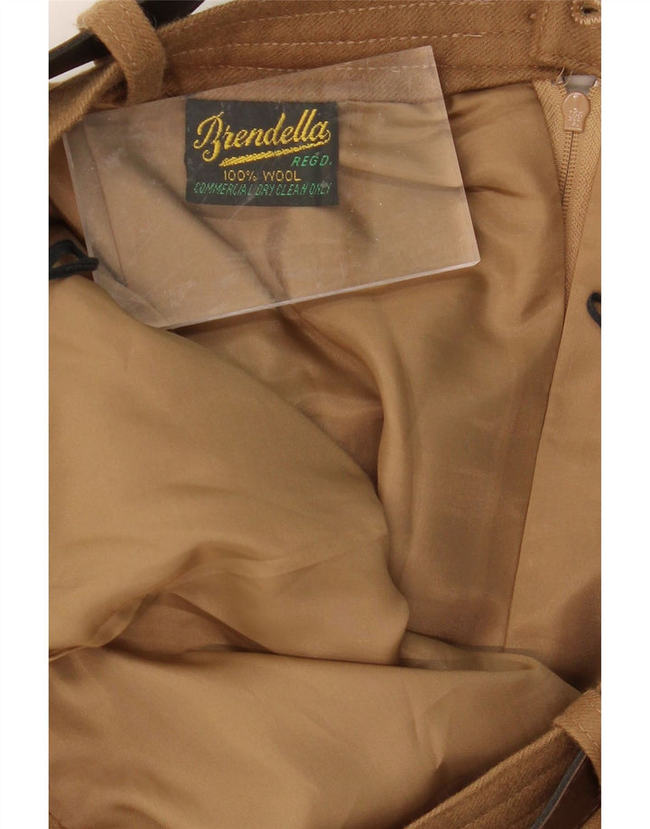 BRENDELLA Womens Straight Skirt W30 Medium  Brown Wool Vintage Brendella and Second-Hand Brendella from Messina Hembry 