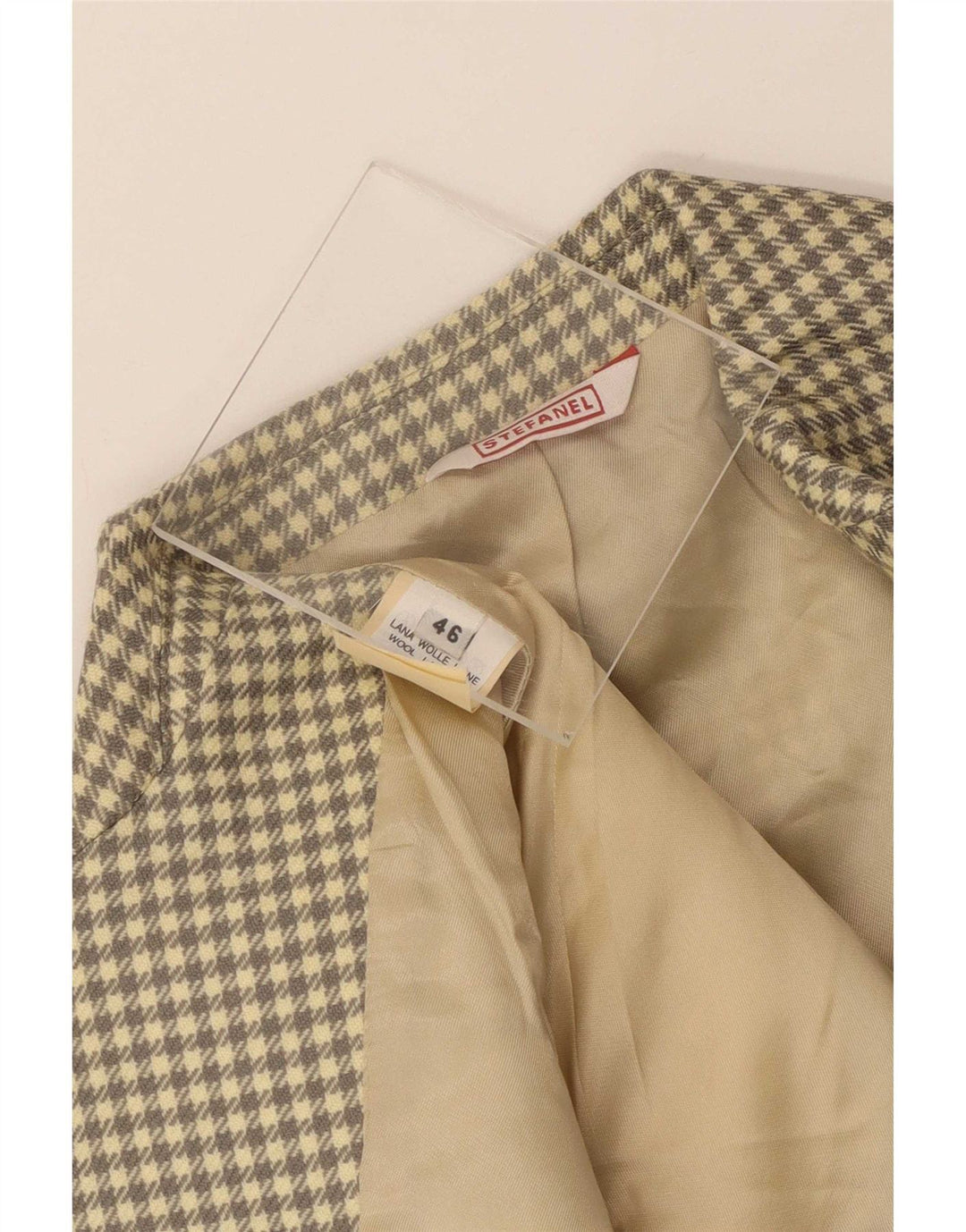 Stefanel Herre 3-knaps blazerjakke IT 46 Small Grey Ternet Wool