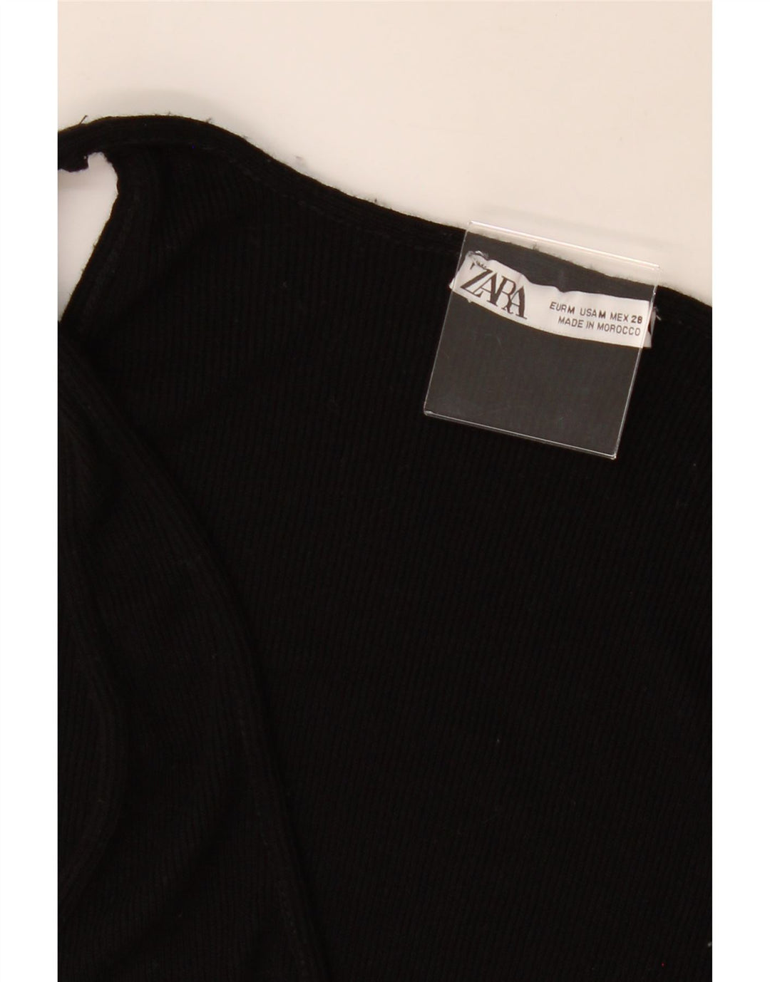 ZARA Womens Vest Top UK 12 Medium Black Vintage Zara and Second-Hand Zara from Messina Hembry 