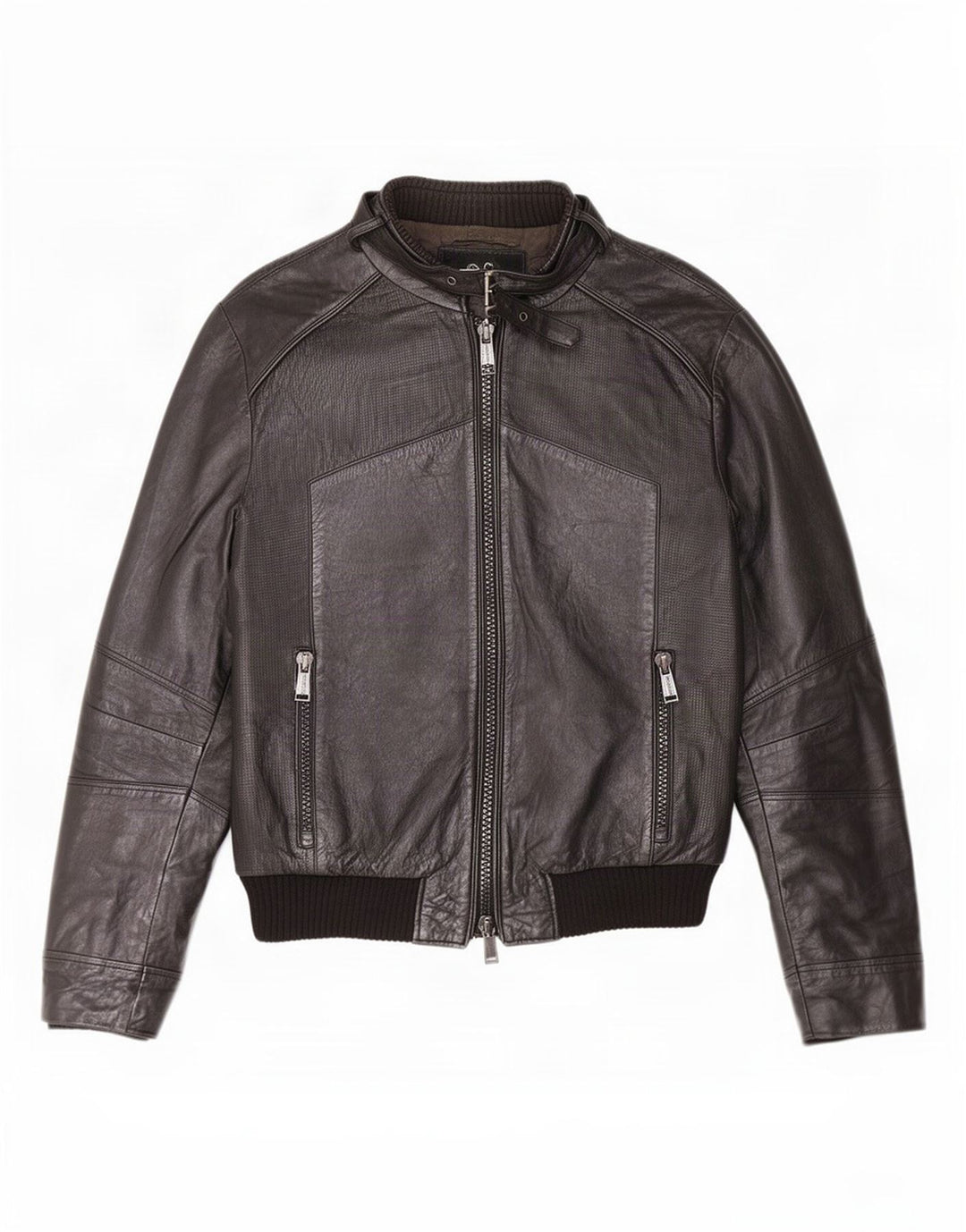 Antony Morato Herre Læderjakke UK 38 Medium Sort