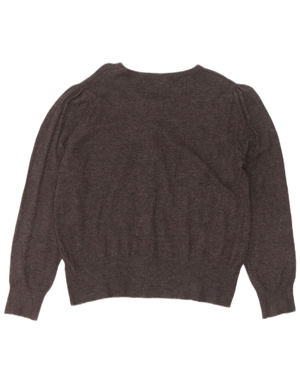 Marks & Spencer Dame Cardigan Sweater UK 14 Medium Grey Viscose
