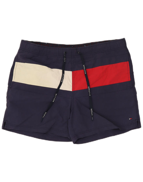 Tommy Hilfiger Badeshorts til mænd Large Navy Blue Colourblock Polyamid