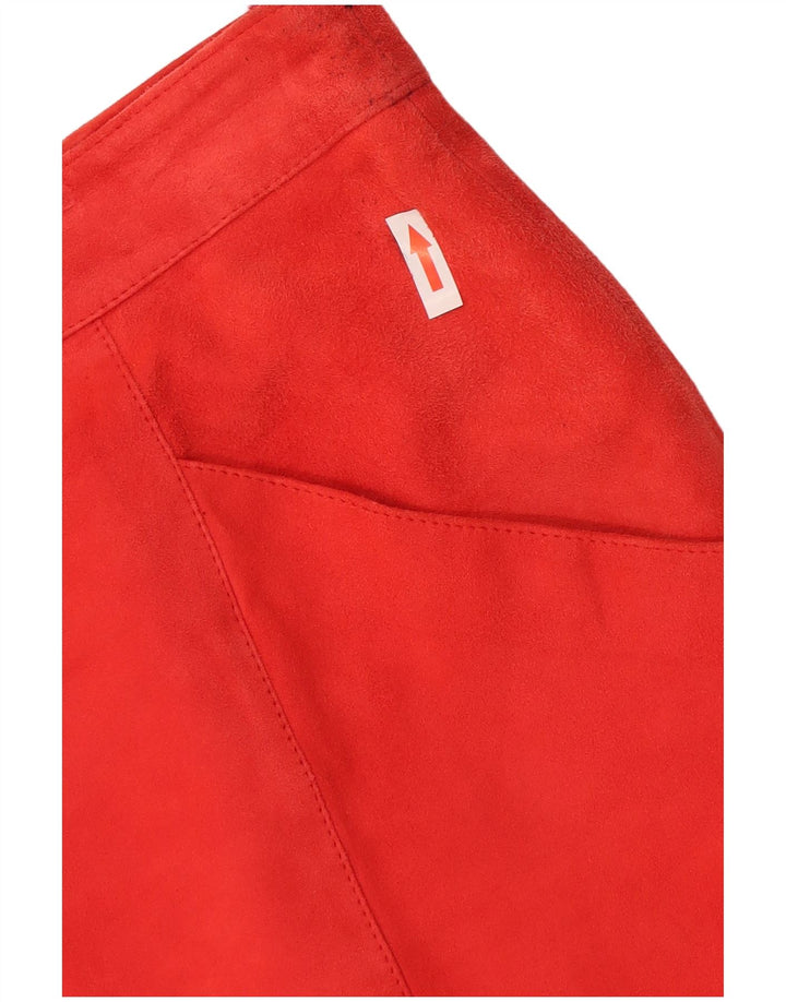Vintage dame ruskind lige nederdel W34 Large Red