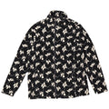 Lands End Dame Fleecejakke UK 14 Medium Navy Blue Floral Polyester