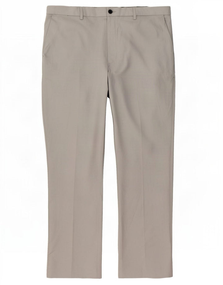 Marks & Spencer Herre Regular Fit Casual Bukser W40 L31 Grå Polyester