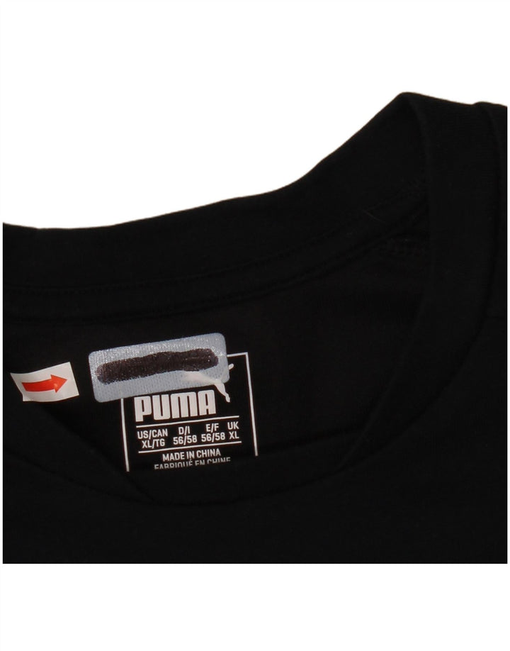 Puma Herre T-Shirt Top XL Sort Bomuld