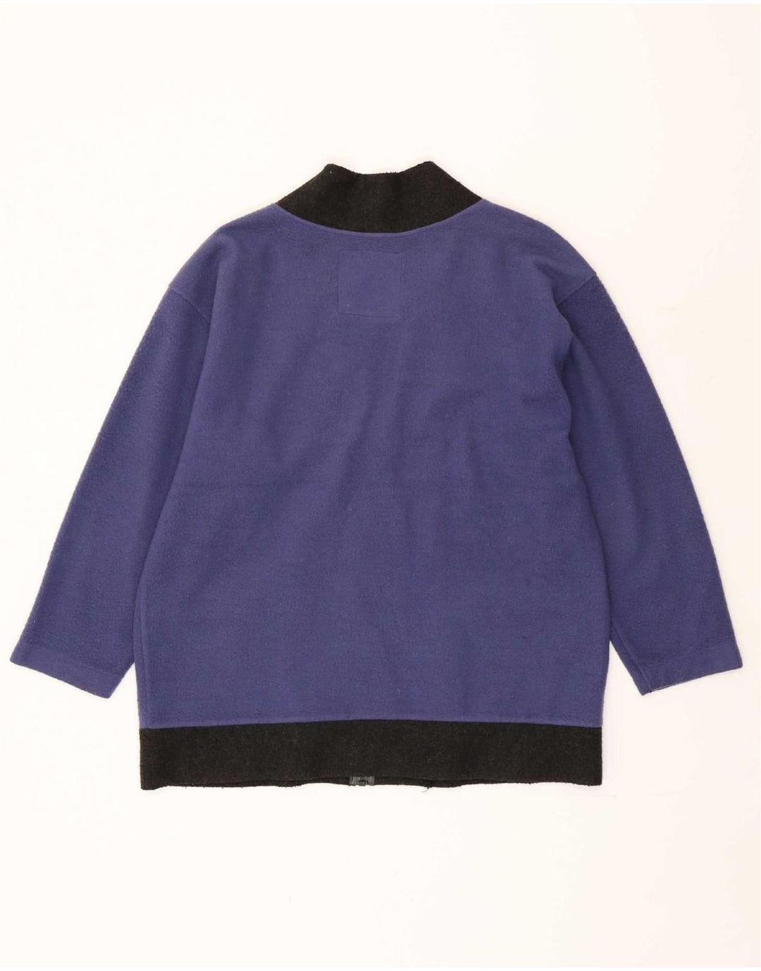 Benetton Herre Loose Fit Cardigan Sweater Small Blue Colourblock Polyester