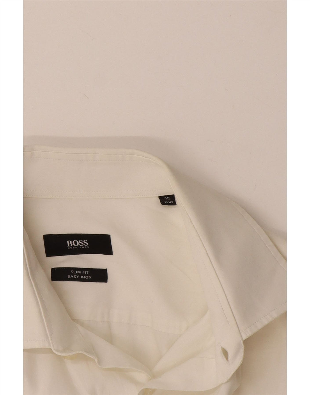Hugo Boss Herre Slim Fit Skjorte Størrelse 39 15 1/2 Medium Hvid