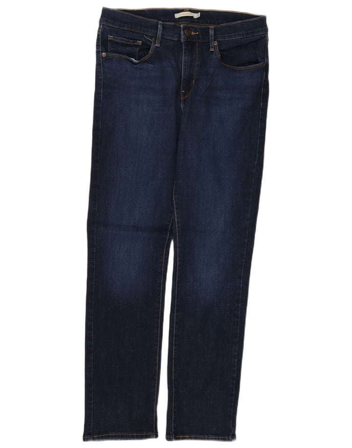 LEVI'S Klassiske lige jeans til kvinder US 10 Large W30 L30 Marineblå Bomuld