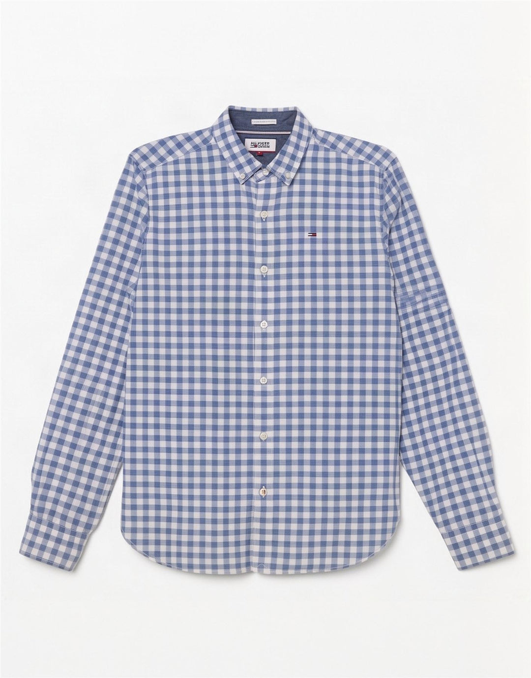 Tommy Hilfiger Herreskjorte Lille blå Gingham Bomuld