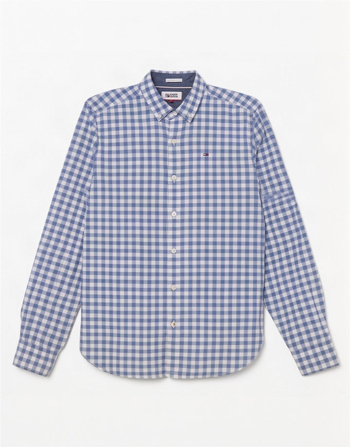 Tommy Hilfiger Herreskjorte Lille blå Gingham Bomuld