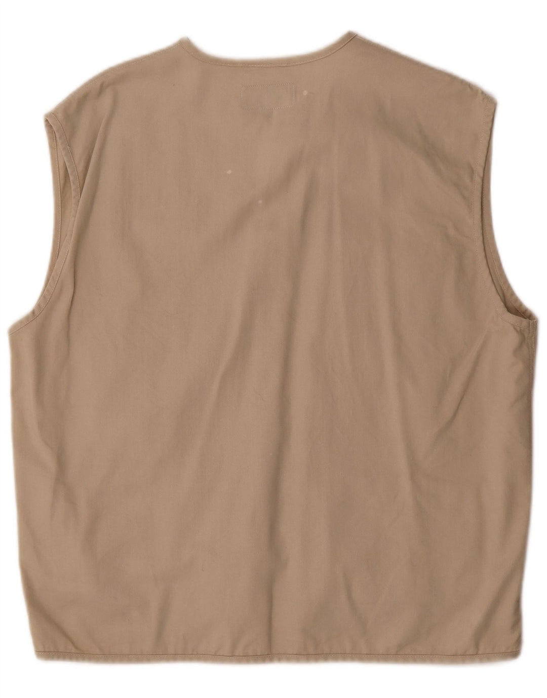 Vintage Herre Utility Gilet UK 38 Medium Beige Cotton