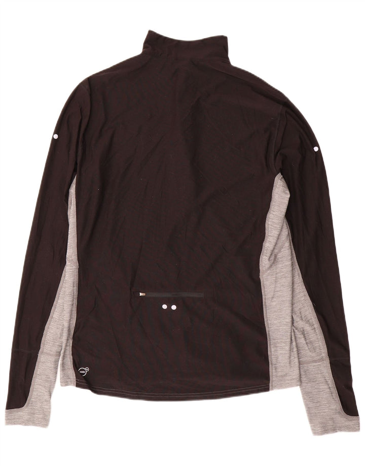 PUMA Pullover med lynlås til mænd, træningsdragt Top Medium Sort Colourblock