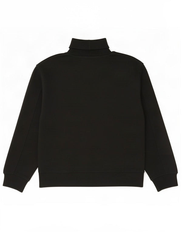 Zara Dame Rullehals Sweater UK 14 Medium Sort Bomuld