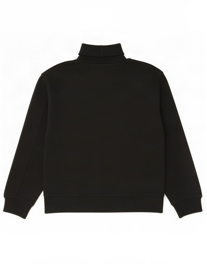 Zara Dame Rullehals Sweater UK 14 Medium Sort Bomuld