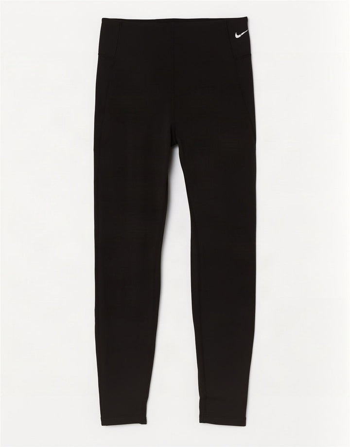 Nike Dame Dri Fit Crop Leggings UK 14 Medium Sort Polyester