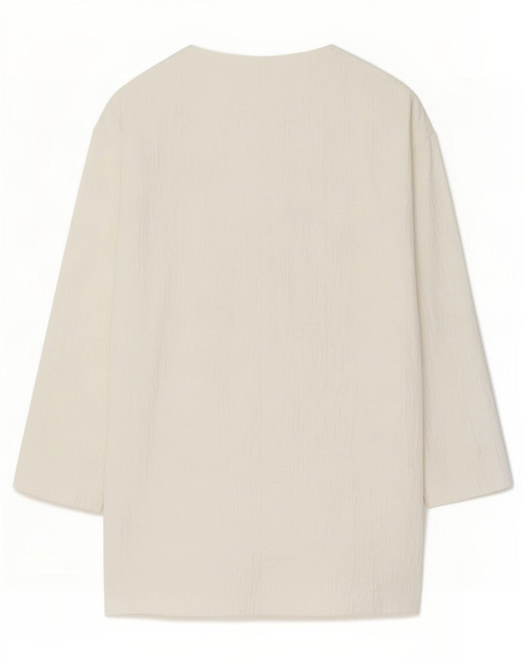 Zara Dame Longline Oversized Blazer Jacket UK 6 XS Hvid Bomuld