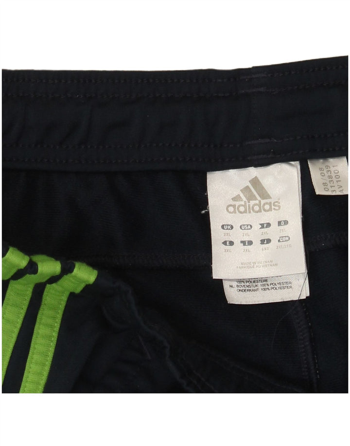 Adidas Herre Capri Træningsdragt Bukser 2XL Navy Blue Colourblock Polyester