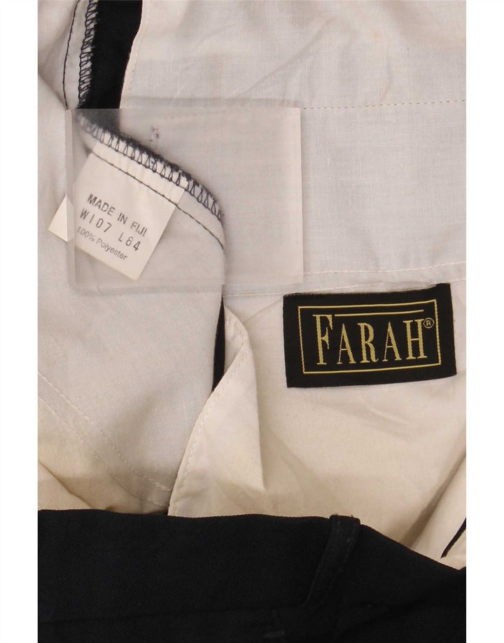 Farah Straight Suit Bukser til mænd W42 L33 Marineblå polyester
