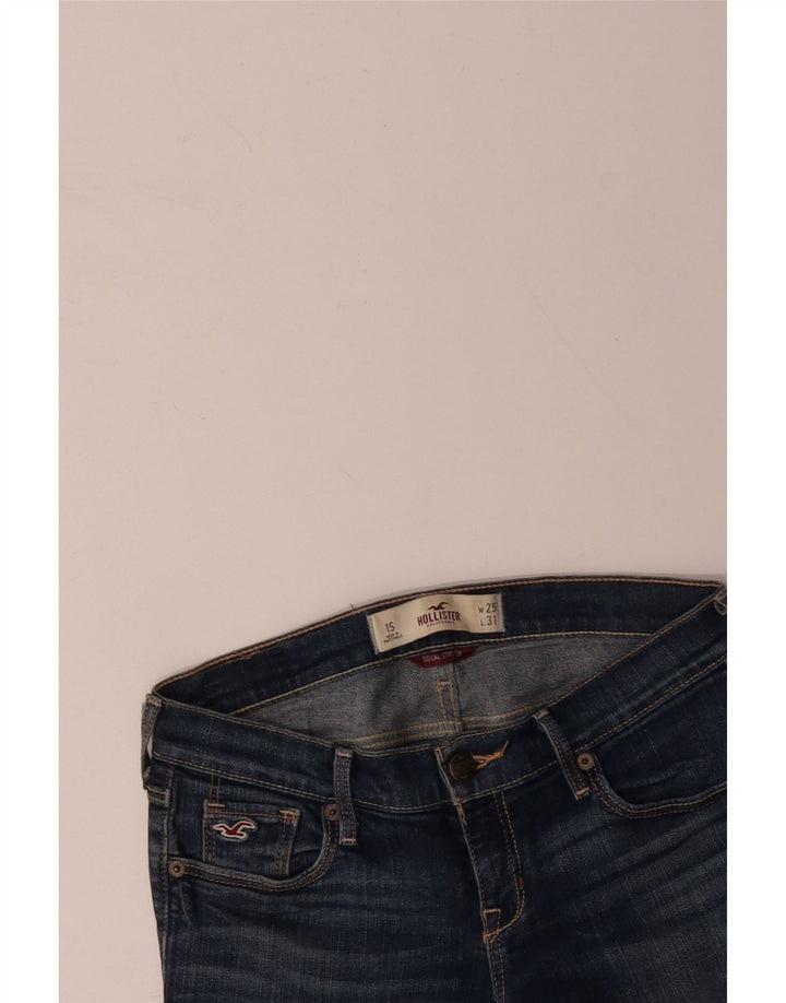 HOLLISTER Dame Slim Jeans US 1 XS W25 L31 Blå Bomuld