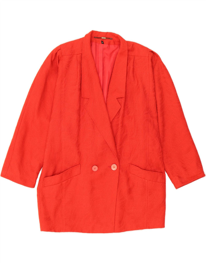 YOUR SIXTH SENSE Womens Oversized Longline Blazer Jacket EU 38 Medium Red Vintage Your Sixth Sense and Second-Hand Your Sixth Sense from Messina Hembry 